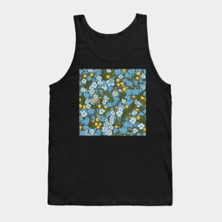 Pretty Forget-me-not Flower Pattern Tank Top